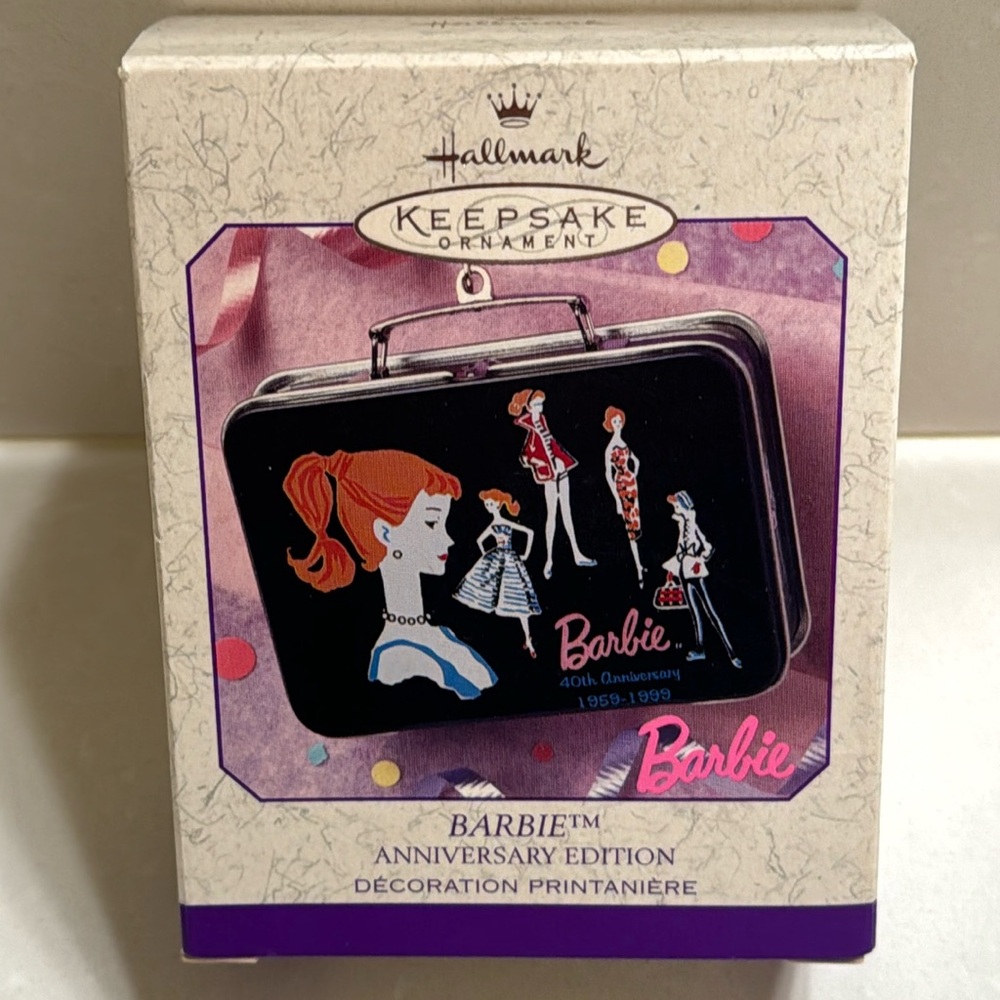 Barbie Anniversary Edition Lunchbox Ornament from Hallmark 1999